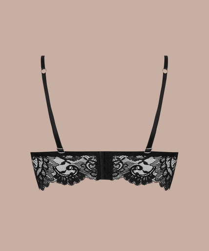 Lise Charmel – Désirs de Venise Triangle Bra Black – 50%! Lise Charmel Triangle Bra Desirs de Venise in Seductive Black - Pleasurements