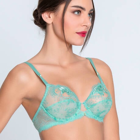 Lise Charmel Wired Bra Princesse Iris in Aqua - Pleasurements