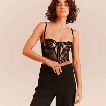 Livy Batignolles Silk Wired Bustier - Black Livy Batignolles Silk Wired Bustier - Black