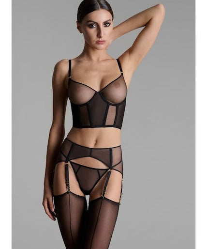 Maison Close L'Amoureuse Garter Belt Black Dahlia Maison Close L'Amoureuse Garter Belt Black Dahlia - Pleasurements