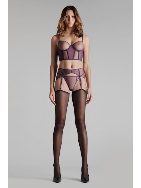Maison Close L'Amoureuse Garter Belt Purple Orchid - Pleasurements