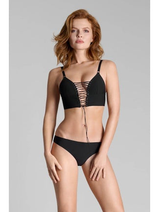 Maison Close Nuit Infinie Bustier Triangle Beha in Zwart Maison Close Nuit Infinie Bustier Triangle Bra in Black - Pleasurements