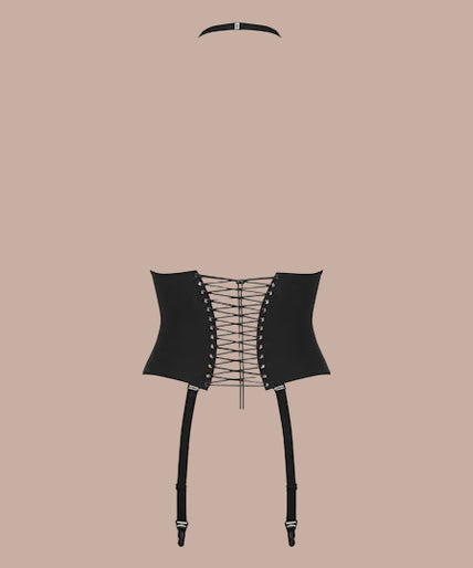 Maison Close – Nuit Infinie Suspender Black Maison Close Nuit Infinie Garter Belt With Suspenders in Black - Pleasurements