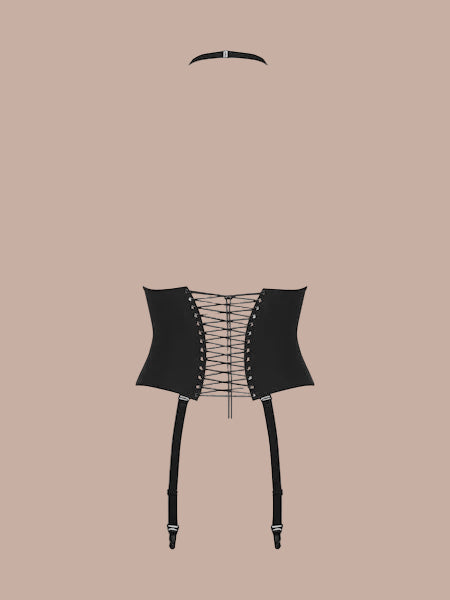 Maison Close Nuit Infinie Garter Belt With Suspenders in Black - Pleasurements
