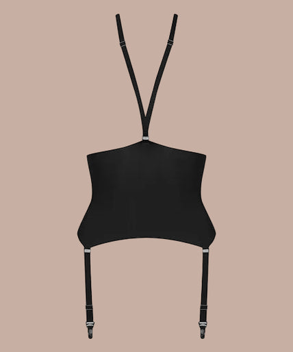 Maison Close – Nuit Infinie Suspender Black Maison Close Nuit Infinie Garter Belt With Suspenders in Black - Pleasurements