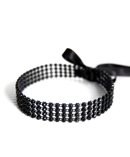 Mondin Black Crystal Choker – Exclusive Neck Jewelry Mondin Black Crystal Choker – Exclusive Neck Jewelry