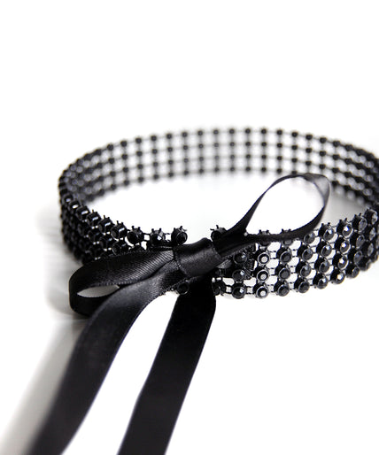 Mondin Black Crystal Choker – Exclusive Neck Jewelry Mondin Black Crystal Choker – Exclusive Neck Jewelry