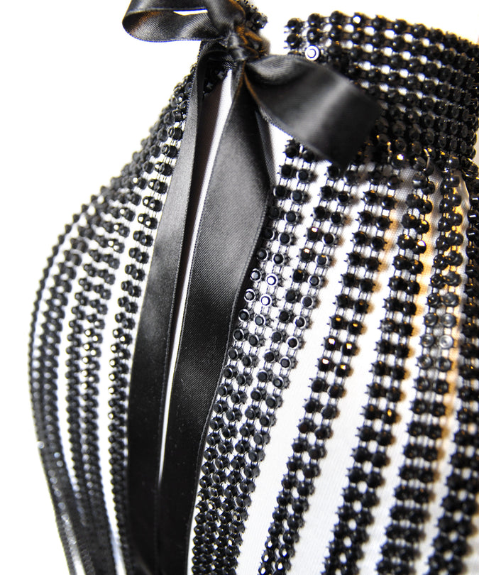 Mondin Black Crystal Fringes – Exclusive Breast Jewelry