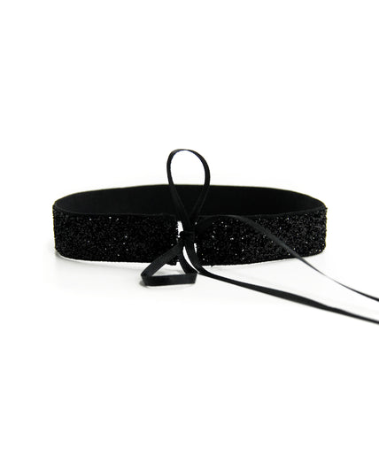 Mondin Glimmer Choker Black – Exclusive Neck Jewelry Mondin Glimmer Choker Black – Exclusive Neck Jewelry