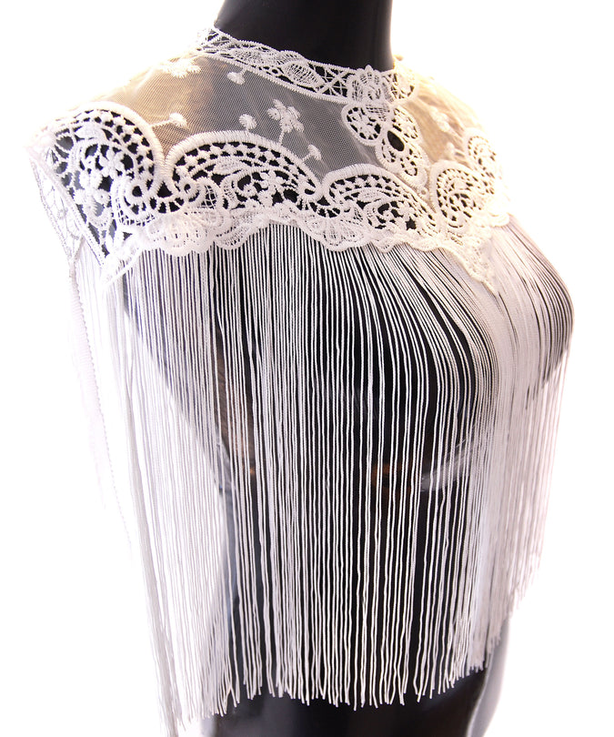 Mondin White Wrap Short – Exclusive Neck & Breast Jewelry