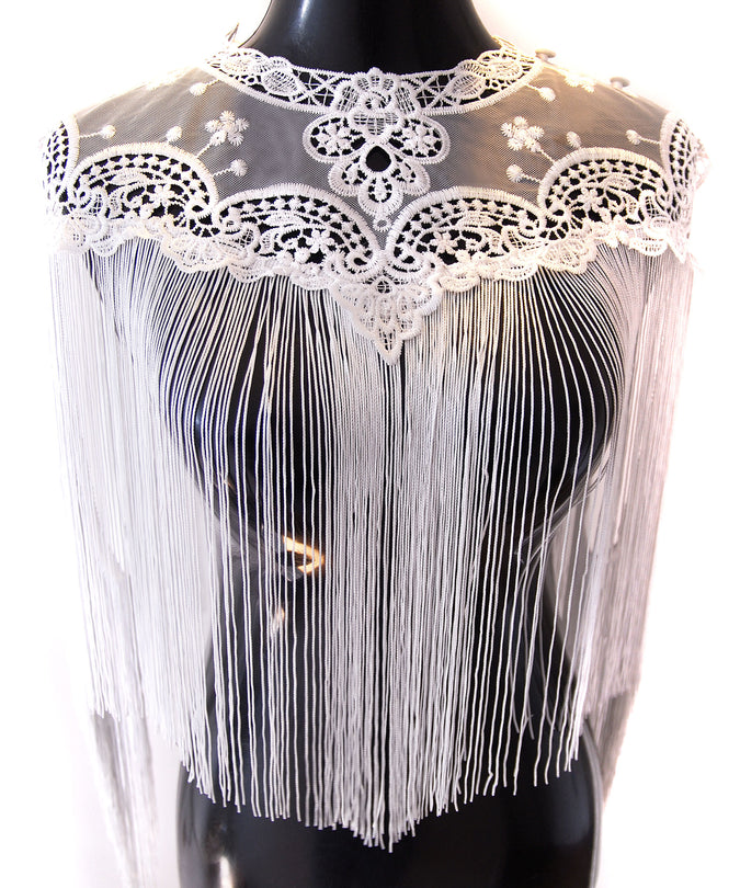Mondin White Wrap Short – Exclusive Neck & Breast Jewelry