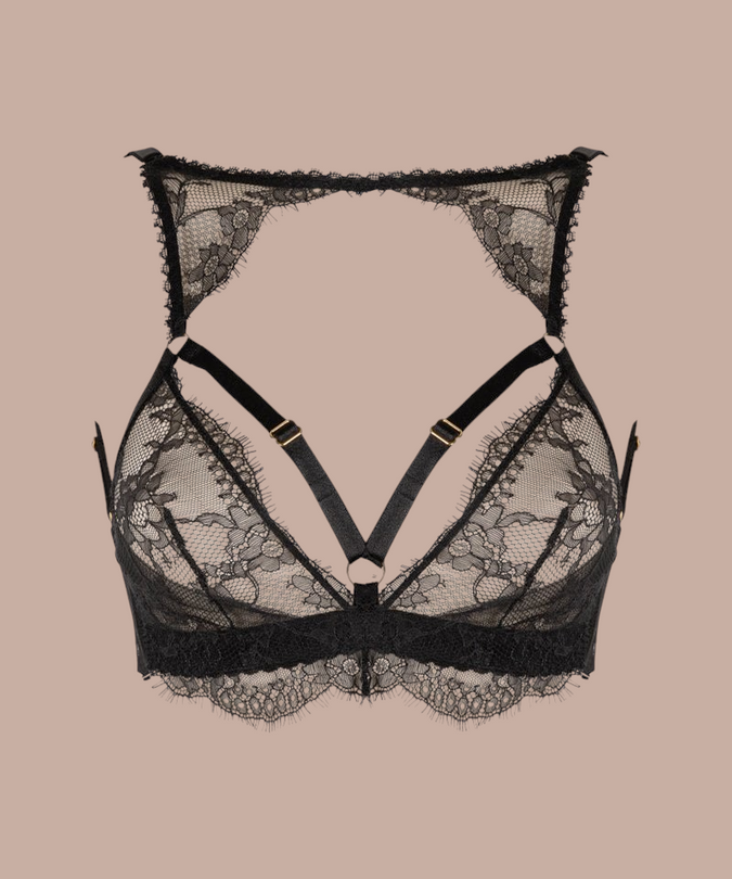 Pleasurements No Cup Bralette Black - Pleasurements