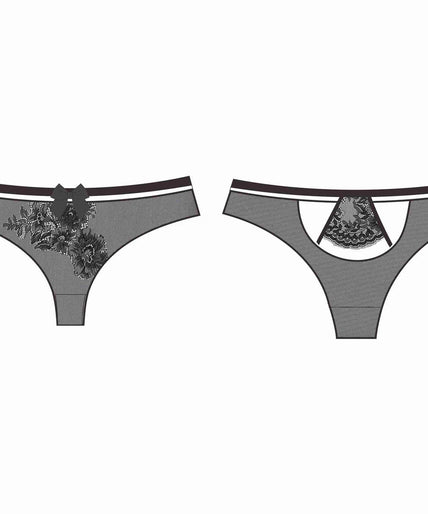Shikkosa Slip Carlotta in Zwart  Shikkosa Carlotta Brief in Black - Pleasurements