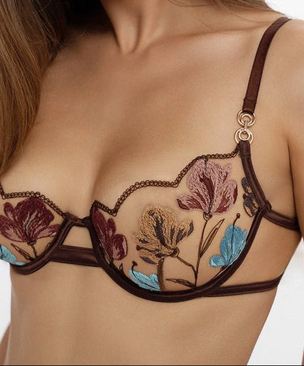 Shikkosa Felix Floreal Underwire BH Shikkosa Felix Macchiato Underwire Bra - Pleasurements