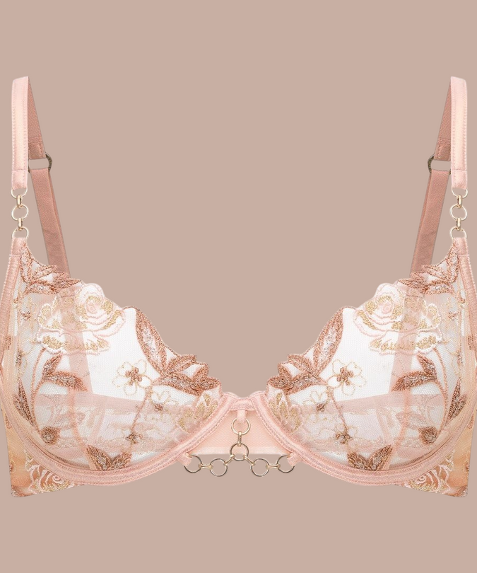 Shikkosa Illusion Underwire Bra in Soft Peachy - Pleasurements