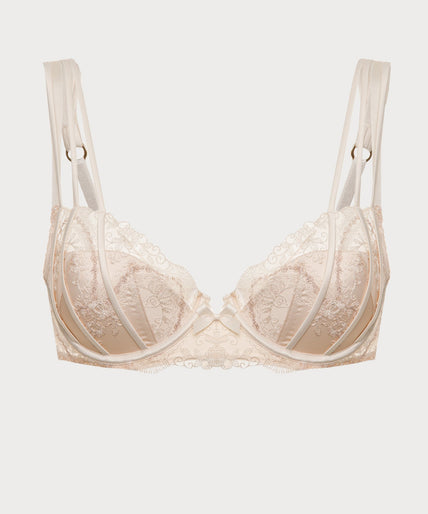 Shikkosa Push Up BH Tattoo in Ivoor Wit Shikkosa Tattoo Push Up Bra in Ivory White - Pleasurements