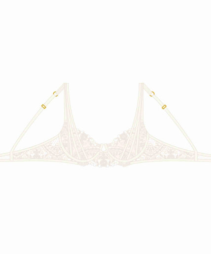 Shikkosa Push Up BH Tattoo in Ivoor Wit Shikkosa Tattoo Push Up Bra in Ivory White - Pleasurements