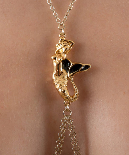 Breast Necklace Song of Mermaid Goud Sylvie Monthulé Breast Necklace Song of Mermaid Design Gold - Pleasurements