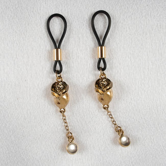 Nipple Love Roses Design in Goud Sylvie Monthulé Love Roses Nipple Design Gold - Pleasurements