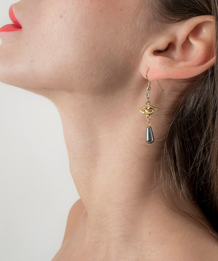 Sylvie Monthulé Lovely Kisses Design Earrings Gold Sylvie Monthulé Lovely Kisses Design Earrings Gold - Pleasurements