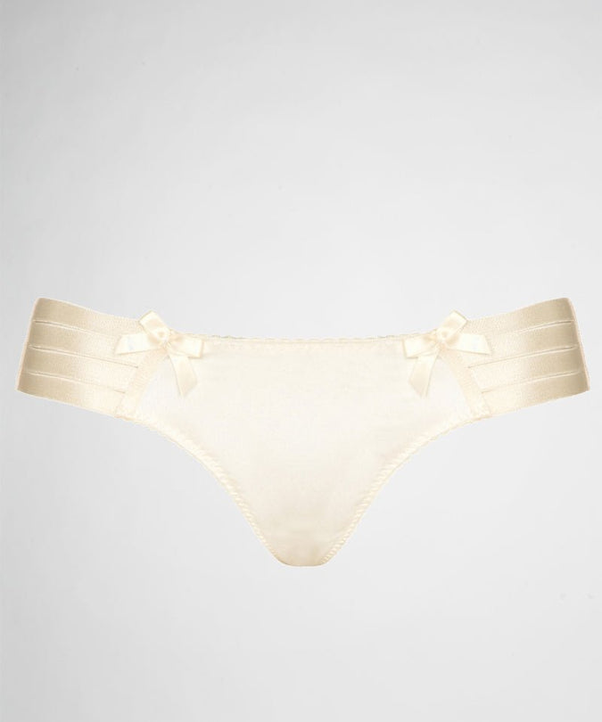 Bordelle Adjustable Webbed Thong Ivory - Pleasurements