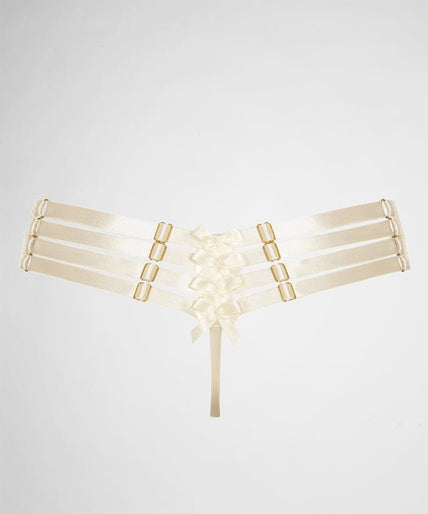 Bordelle Verstelbare Webbed Thong Ivoor Bordelle Adjustable Webbed Thong Ivory - Pleasurements