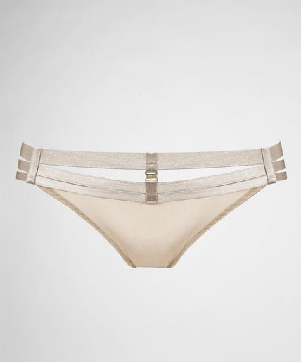 Bordelle Art Deco Multi Strap Thong - Caramel Bordelle Art Deco Multi Strap Thong Caramel - Pleasurements