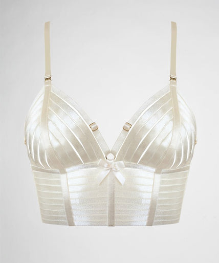 Bordelle Bondage Belle Longline Bralette Ivory Bordelle Bondage Belle Longline Bralette Ivory - Pleasurements