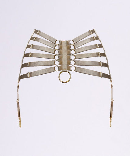Bordelle Bondage Webbed Suspender Caramel Bordelle Bondage Webbed Suspender Caramel - Pleasurements