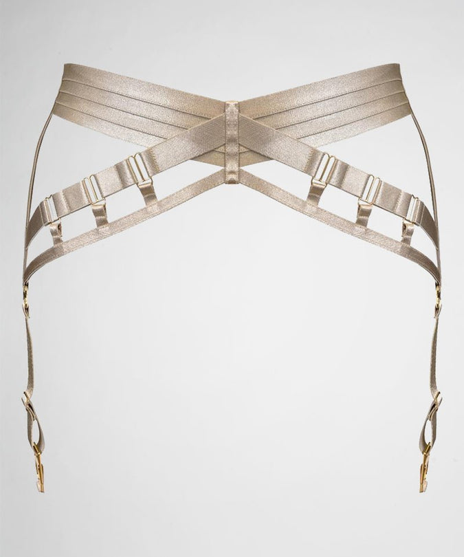 Bordelle Panel Suspender Caramel - Pleasurements