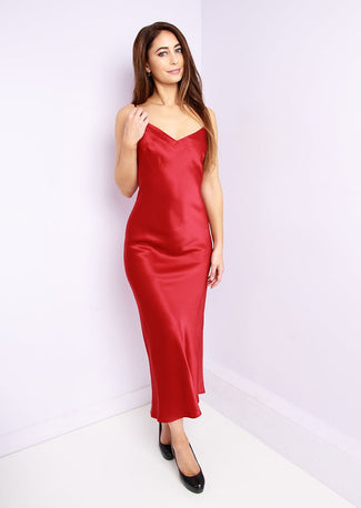 Marjolaine Odana Maxijurk Rood Marjolaine Odana Maxi Dress Red - Pleasurements