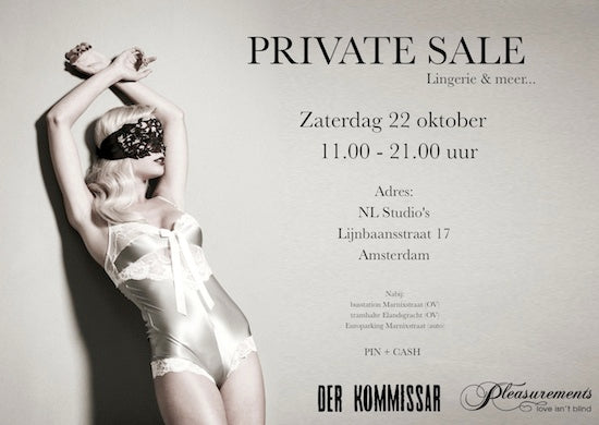Pleasurements Sample Sale in Amsterdam (NL)