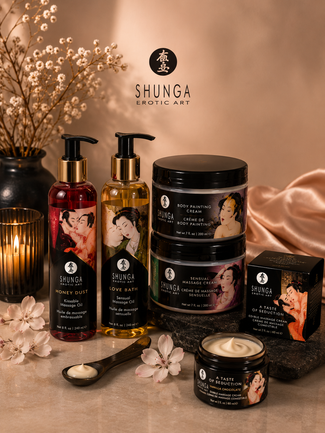 Shunga – Pleasure Premium – Massage Oils & Creams Shunga – Pleasure Premium – Massage Oils & Creams