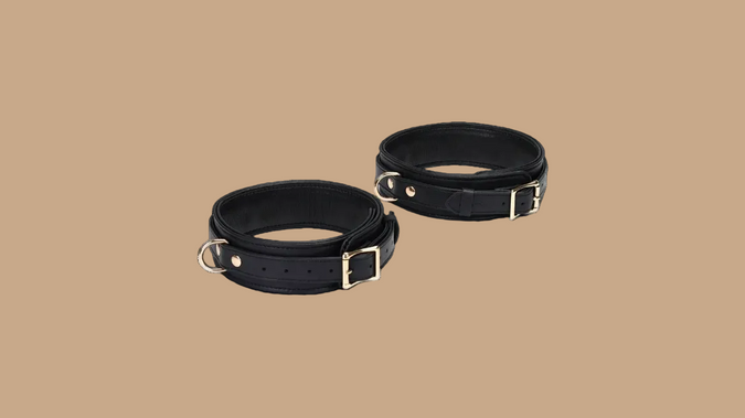 Liebe Seele Dark Secret Leather Thigh Cuffs – Black