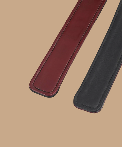 Liebe Seele Leather Thigh Cuffs – Wine Red