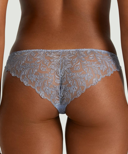 Coco de Mer Elandra Brazilian Knicker in soft powder blue