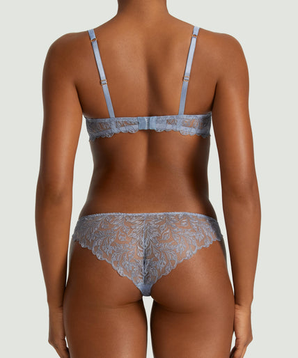 Coco de Mer Elandra Balcony Bra in soft powder blue