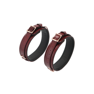Liebe Seele Leather Thigh Cuffs – Wine Red