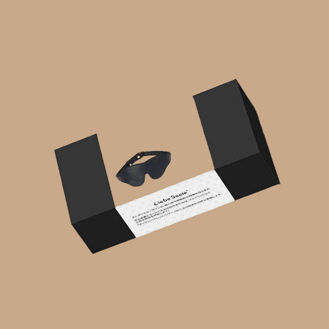 Liebe Seele Dark Secret Leather Blindfold – Black