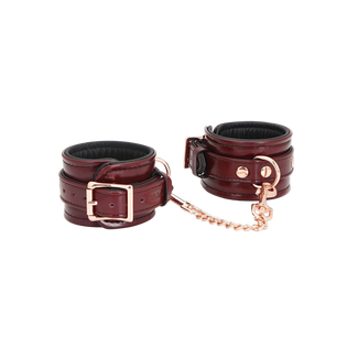Liebe Seele Leather Wrist Cuffs – Wine Red