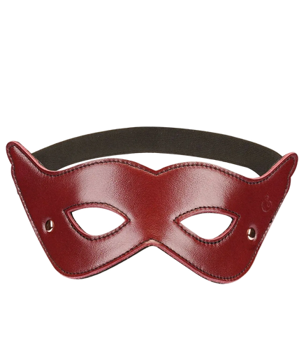 Liebe Seele Lederen Open-Oog Blinddoek – Wijnrood