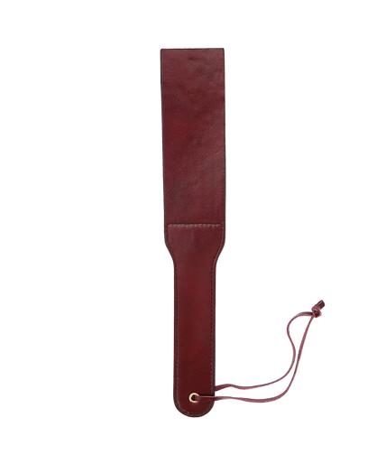 Liebe Seele Lederen Split Tawse Paddle – Wijnrood