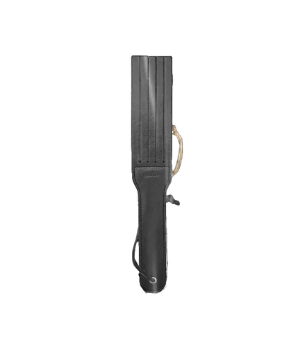 Liebe Seele Dark Secret Leather Split Tawse Paddle – Black