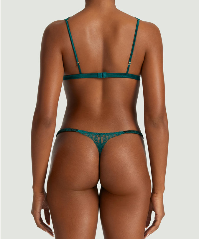 Coco de Mer Nilima String in blauw-groen