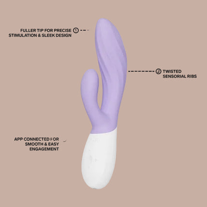 LELO – INA Twist Rabbit Vibrator – Lavender - by Pleasurements