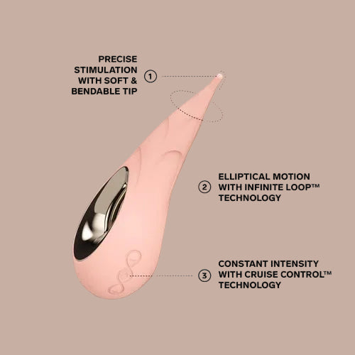 LELO – DOT Cruise Clitoral Stimulator – Peach Please - by Pleasurements