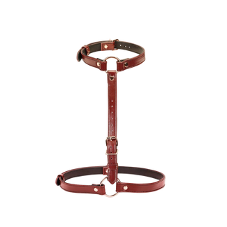 Liebe Seele Wine Red Leather Hip Harness