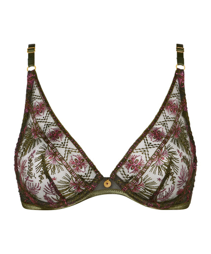 Aubade Sounds of Heart Underwired Triangle Bra - Dark Garden