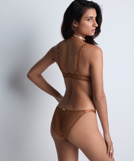 Aubade Stardust Dream Hipster Brief in Amber Gold