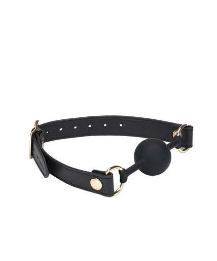 Liebe Seele Dark Secret Siliconen Ball Gag – Zwart